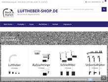 Tablet Screenshot of luftheber-shop.de